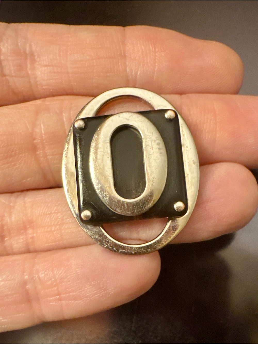 Coach Silver O and Tortoise Shell Resin Ring - Picture 8 of 11